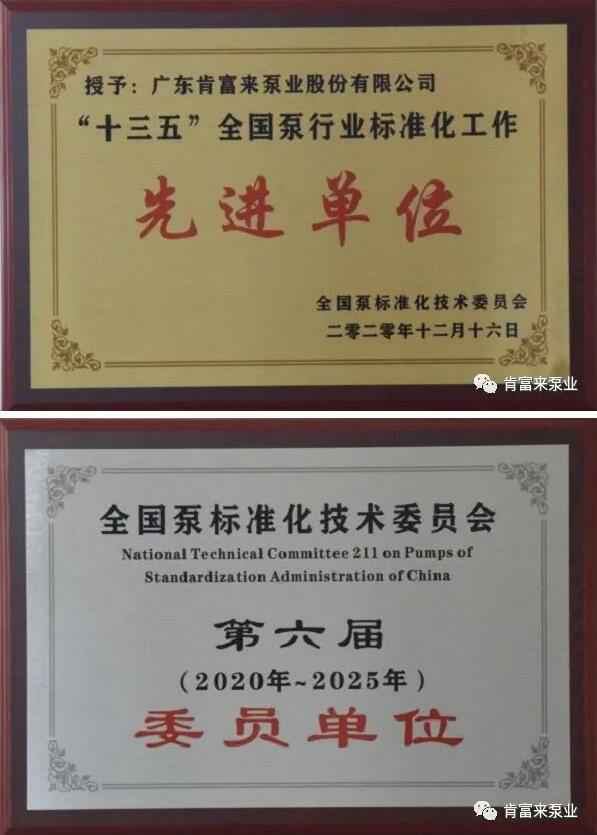 大连邵辉电子商务工具有限公司荣获“十三五”全国泵行业标准化工作先进单位称号